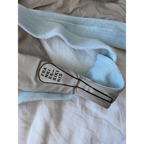 NWT Frankies Bikinis Terry Phoebe Bikini SET Large Celeste Blue - Picture 4 of 7